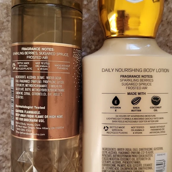 Bath & Body Works Golden Berry Mistletoe Fragrance Mist and Lotion - Picture 2 of 2